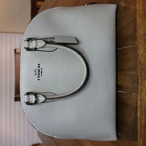 Gray Pebbled Leather Coach Purse